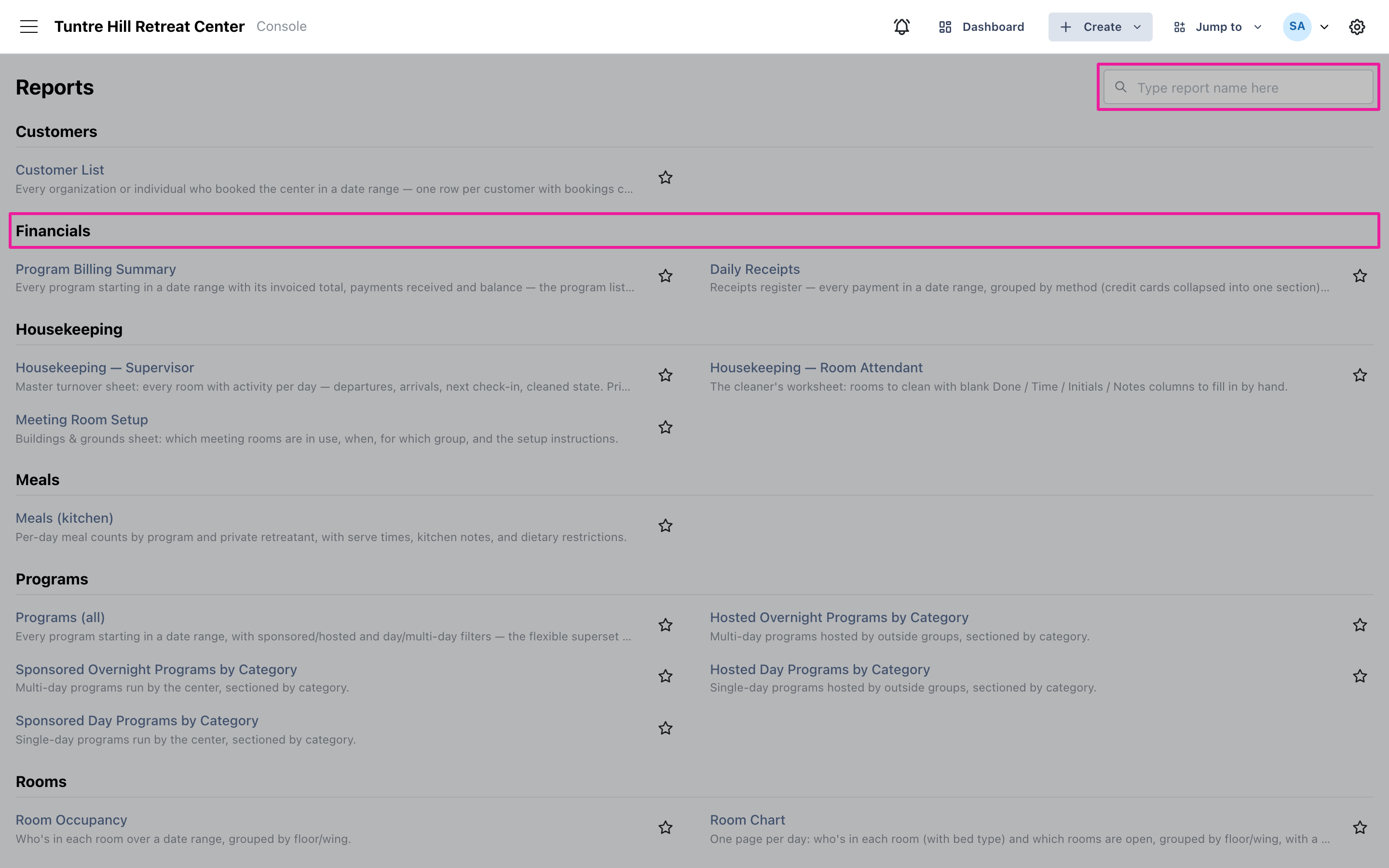 Browse the sections or search by name